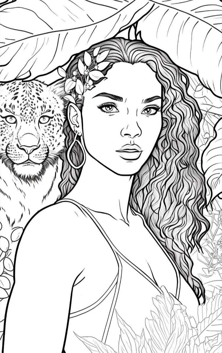 African Melanin Coloring Book