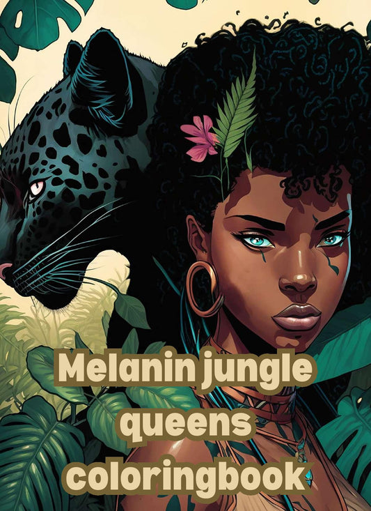 Melanin Jungle Queens Coloring Book